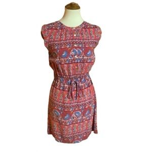Loft cute floral ethnic vibes mini dress